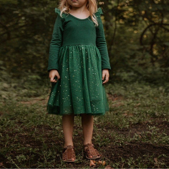 Elestory Green Ballerina Girl Dress - Picture 1 of 3